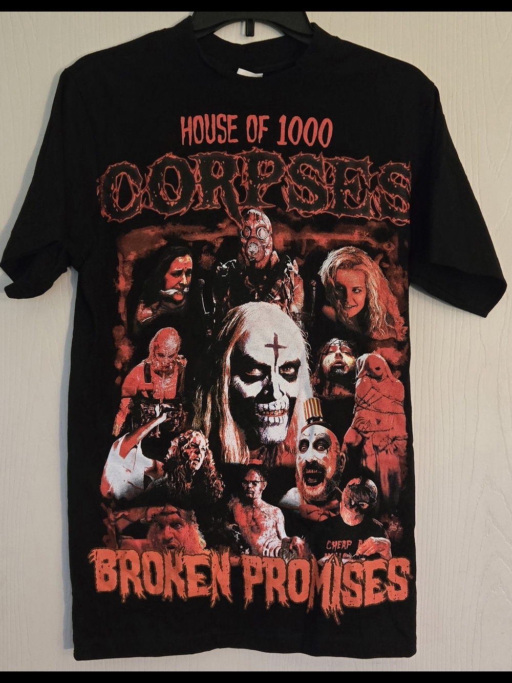 NWOT House of 1000 Corpses Broken Promises Graphic Tee - Black & Red - SMALL